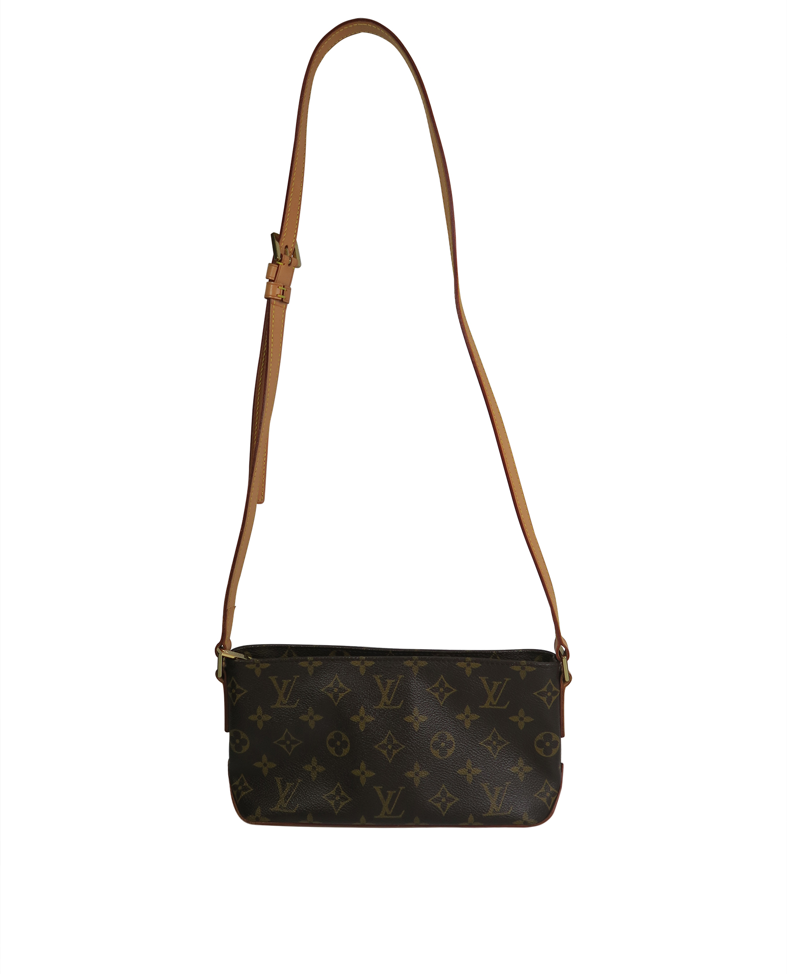 Trotteur Crossbody, &pound;475, Handbags, Brown, Coated Canvas, Back view